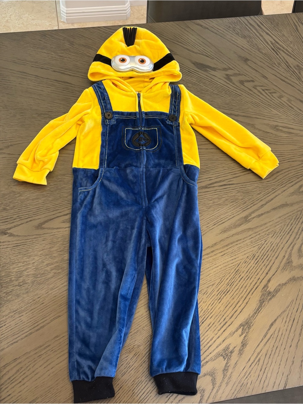 EUC Minion Hooded Costume Overalls